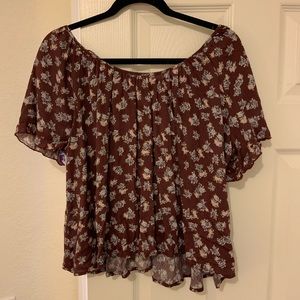 LUSH floral flowy top